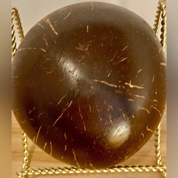 Handcrafted Artisan Coconut Bowl | Hand Painted Jasmine Tree - Picture 8 of 11